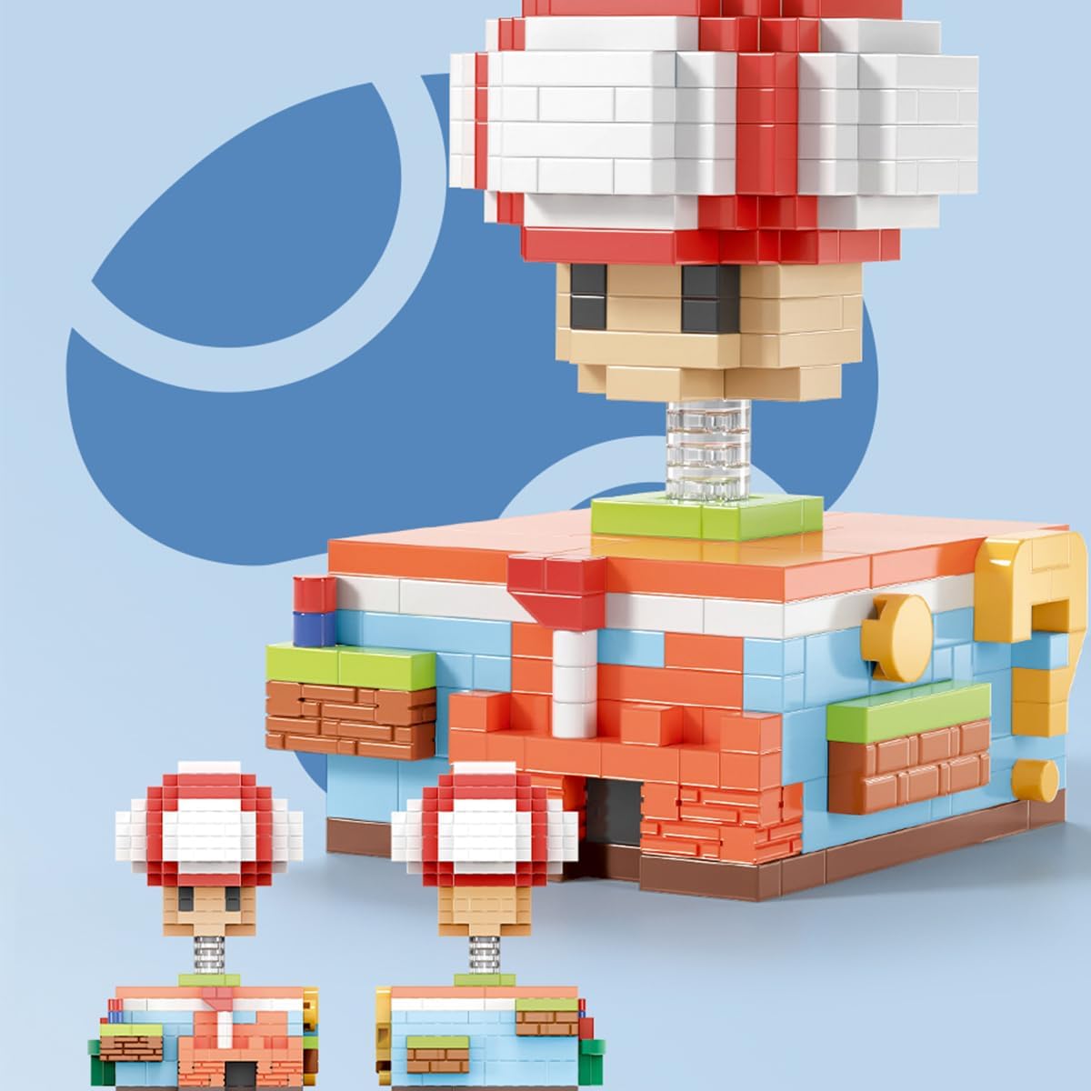 LNZDD Decompression Mushroom Box Building Block Toys, Gifts for Kids and Adults (381 PCS)