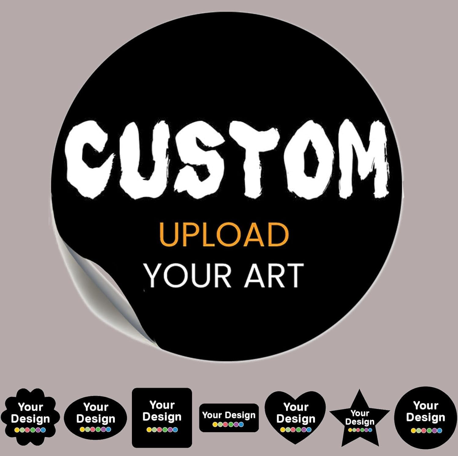 Premium Custom Stickers Labels - Personalized Stickers for Businesses Logo and Name. Birthday Baby Pets and Label Product Boxes Wedding Favors Waterproof Labels (Image, 3.5 Inch)