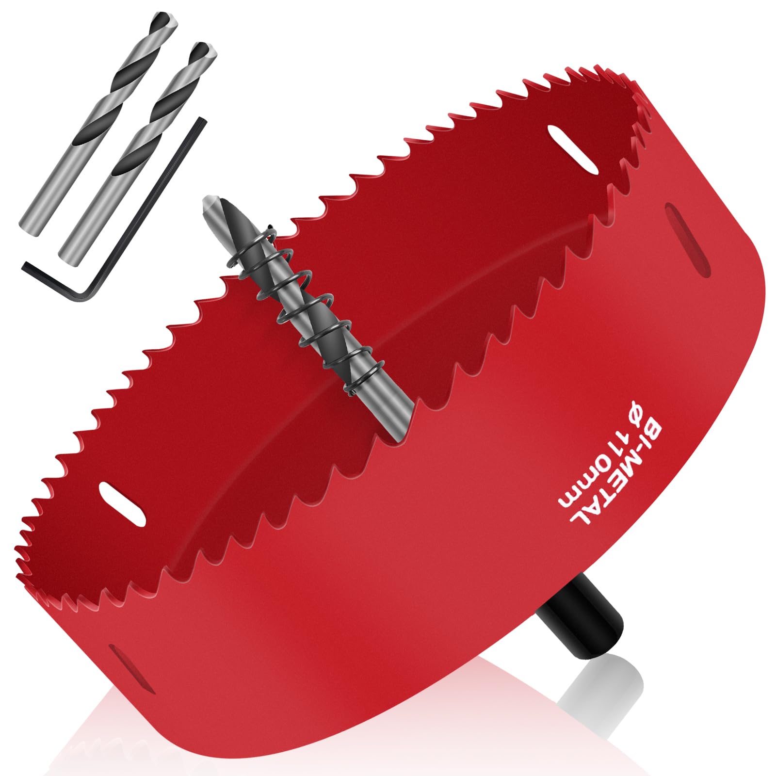 Bi-Metal Hole Saw 110mm, JatilEr M42 Hole Cutter Holesaw Metal Hole Opener Tool Drill Holes Cutters Kit Circular Drill Bits for Wood Aluminum Iron Sheet Pipe Plastic