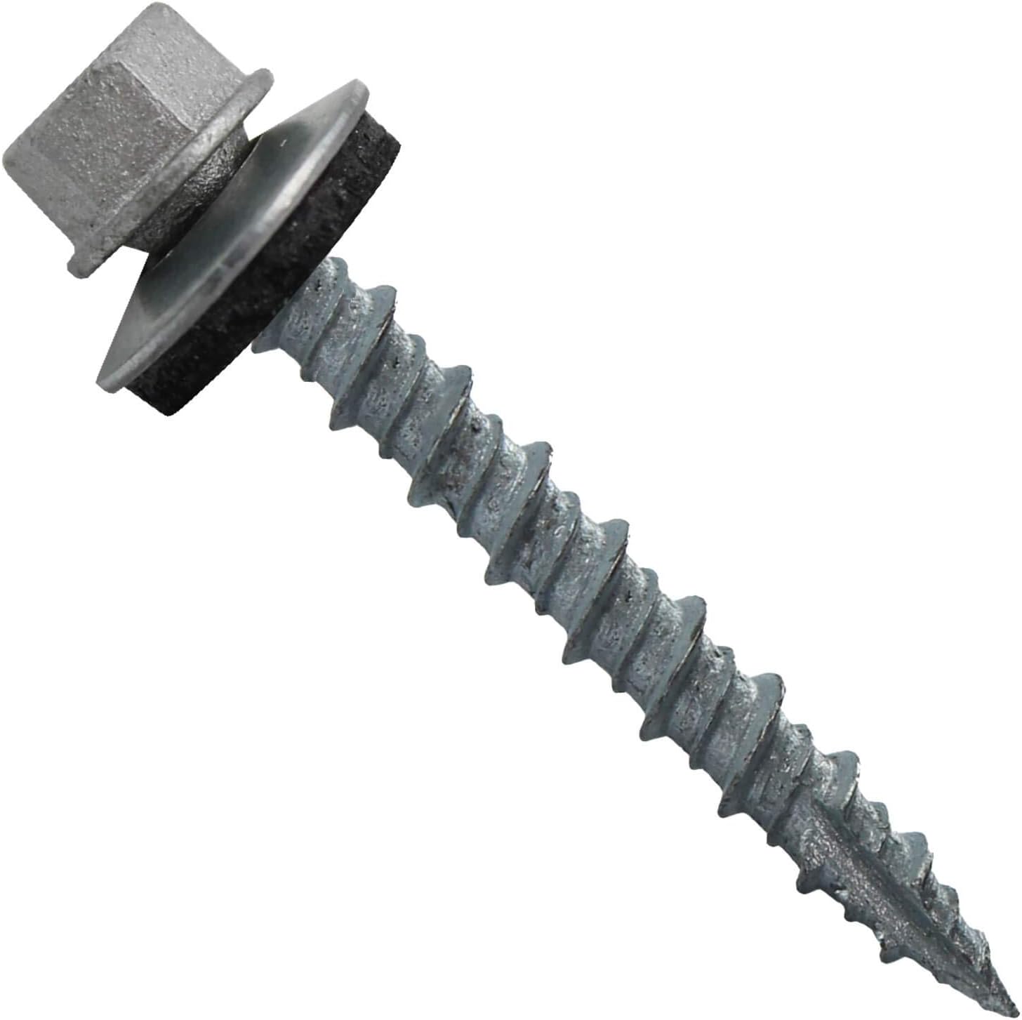 #10 x 1-1/2" Metal Roofing Screws ZINC (250 Count)