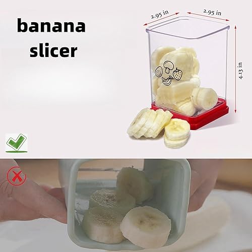 Miniatura 3 de Cortador de frutas y verduras con placa de empuje, cortador de huevos de acero inoxidable, cortador de plátano, manzana, fresa, utensilios de cocina