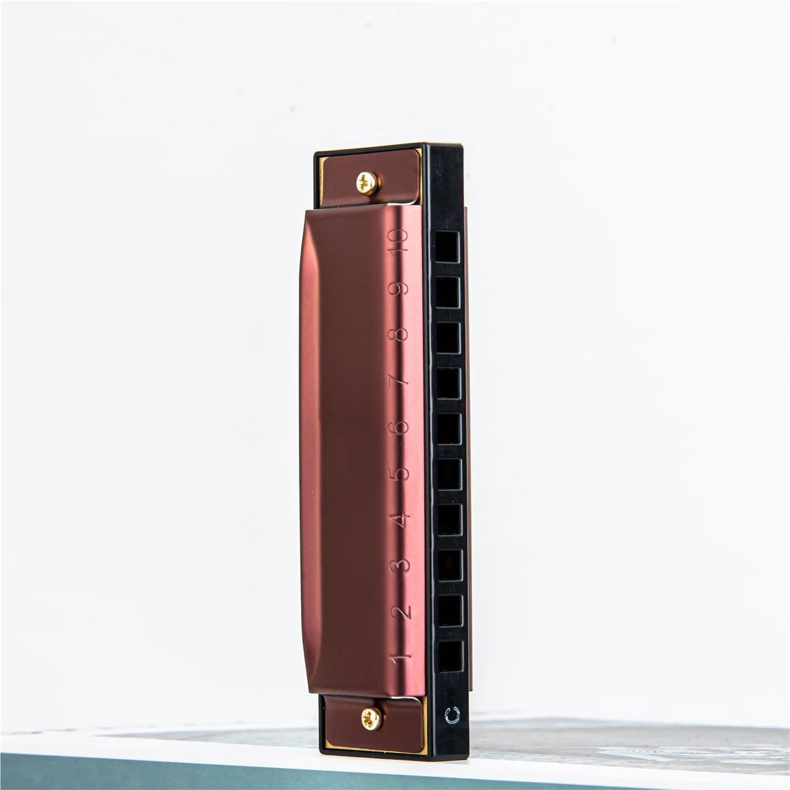 Armoniche a bocca 10 Buche 20 Tono Diatonic Amoncia In Acciaio Inossidabile Copri Più Importanti C In Armonica Personalizzata Con Custodia(Red)