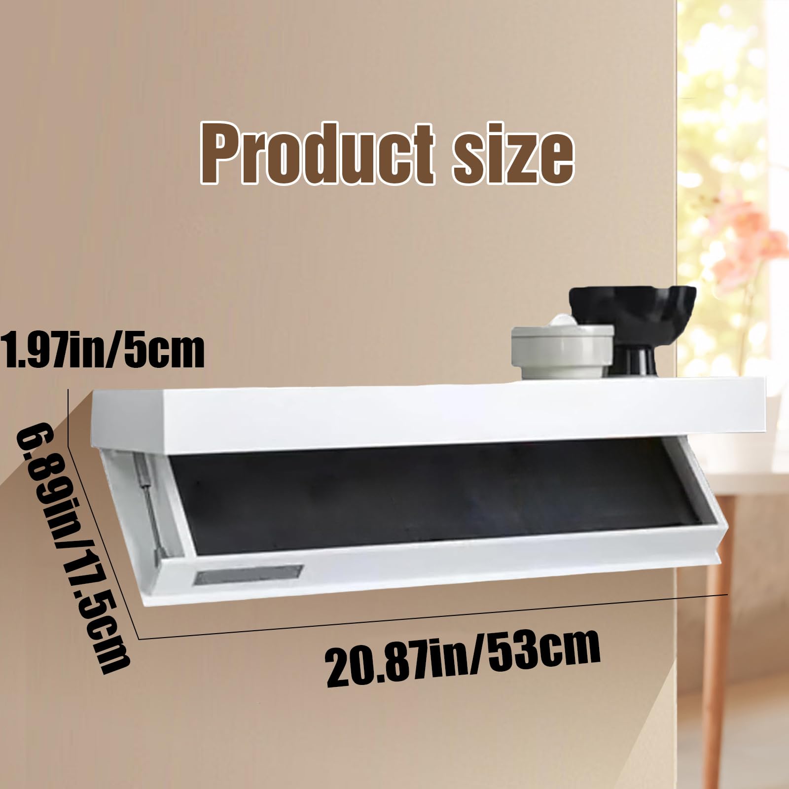 Magic Flap Design - Estante con compartimento secreto, estante de compartimento oculto, estantes flotantes con cajón, estante de almacenamiento secreto montado en la pared para el hogar u
