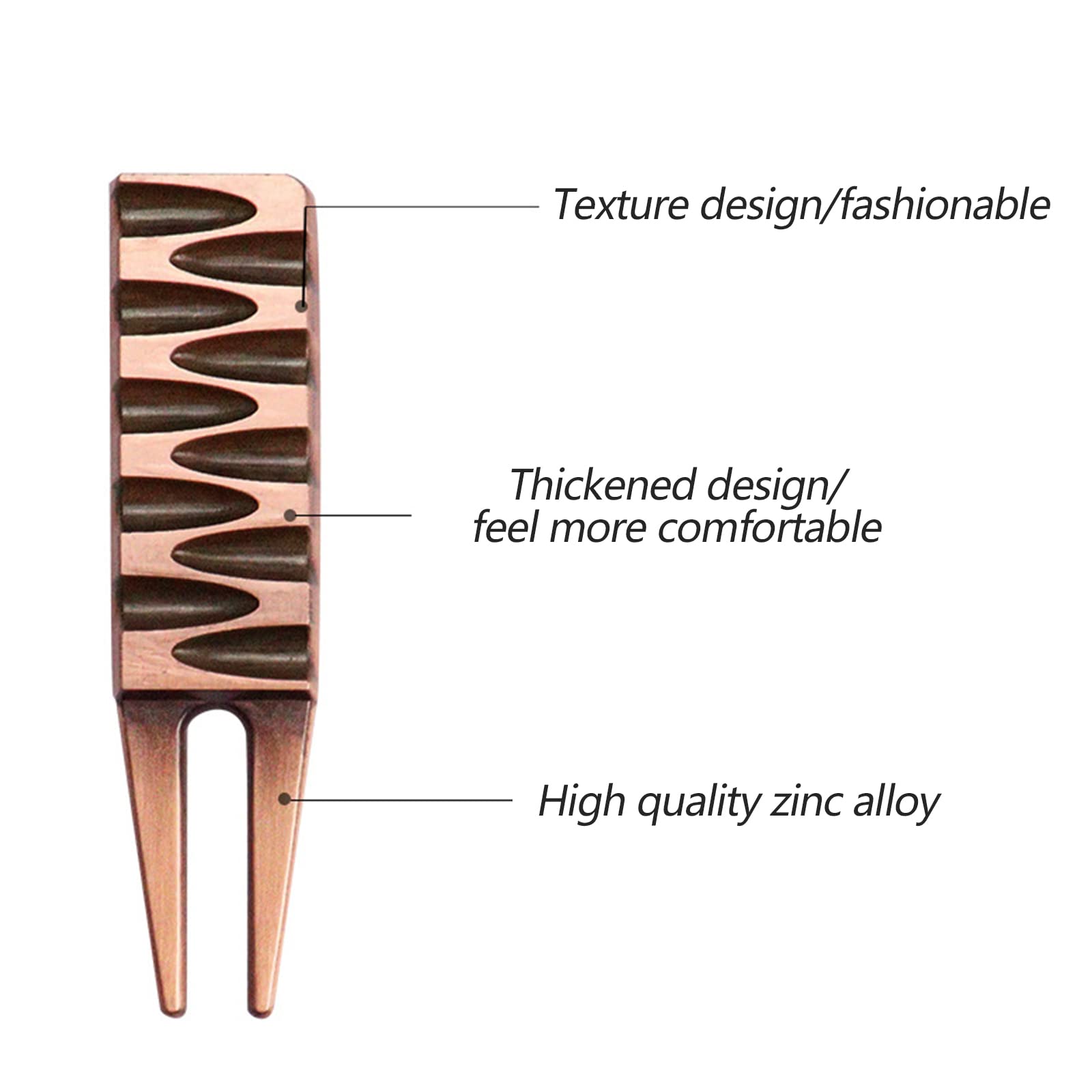 Qsvbeeqj Multifunctional Divot Tool Divot Repair Fork Marker Alloy Bending Divot Repair Tool