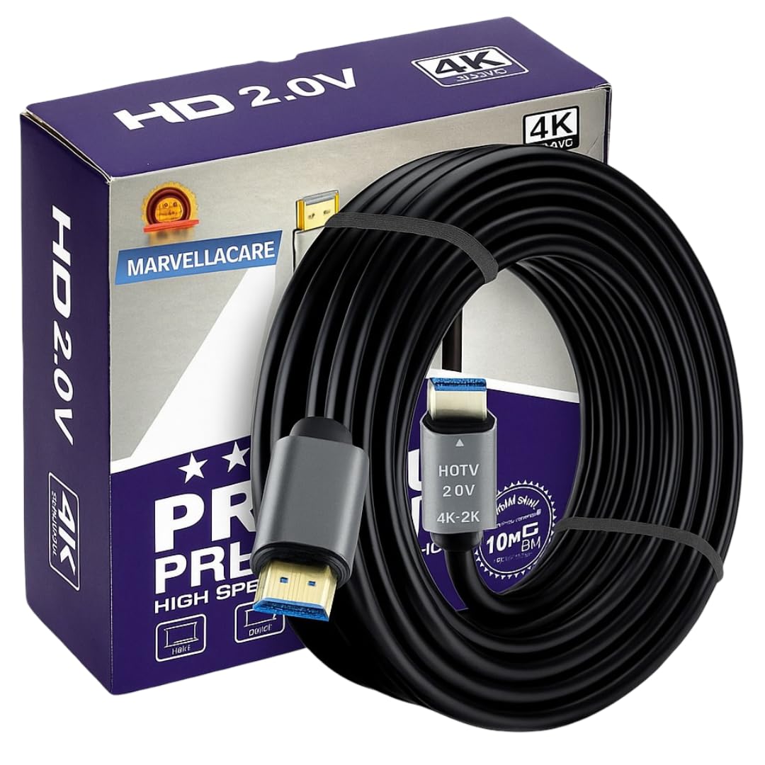High-Speed 3D 4K HDMI Cable | HDMI 2.0 Supported, 4K@60Hz, Full HD Audio & Video 2160P | Compatible with Windows, Laptop, Projector, Set-Top Box, HDTV, Monitor, Xbox, PS5 (30 Meter)-image-32