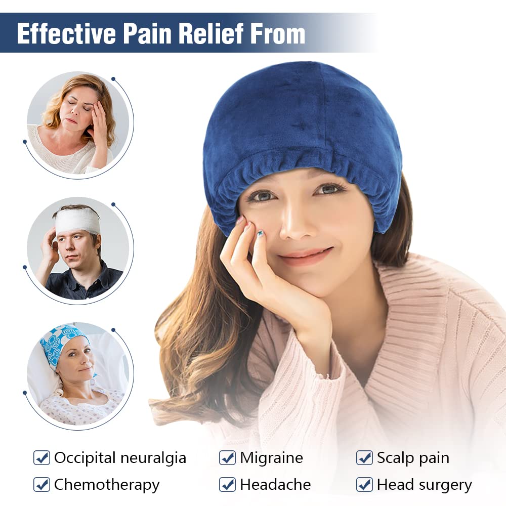 Buy Hilph® Ice Gel Headache & Migraine Relief Cap or Hat, Head Gel Ice Hat Reusable Cold Therapy