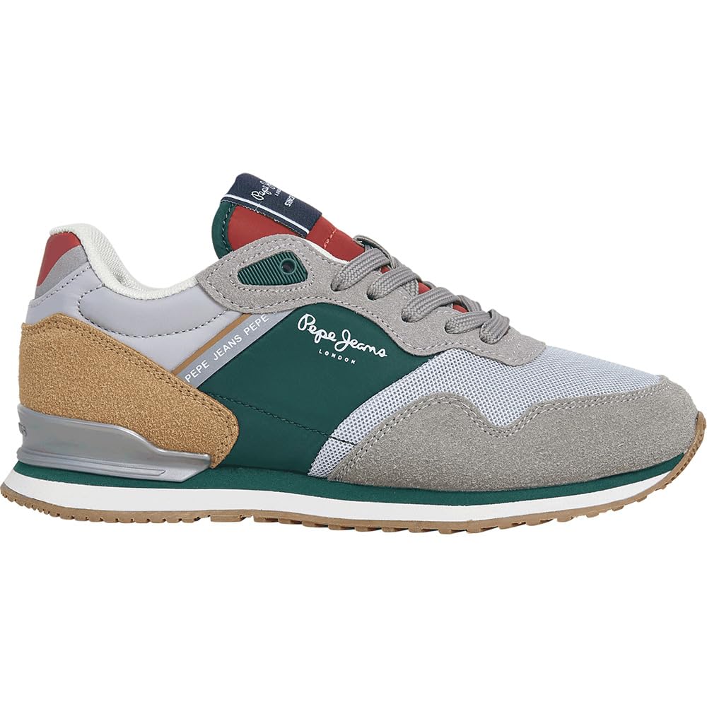 Pepe Jeans London City B Sneak, Grey (Light Grey Marl), 3 UK