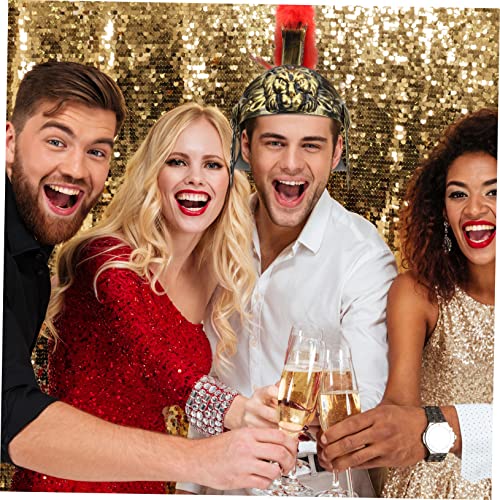 3pcs Ancient Roman Hat Adults Roman Helmet Viking Helmet Men Gladiator Helmet Gladiator Costume Men Roman Costume Roman Soldier Costume Adults Roman Costume Golden