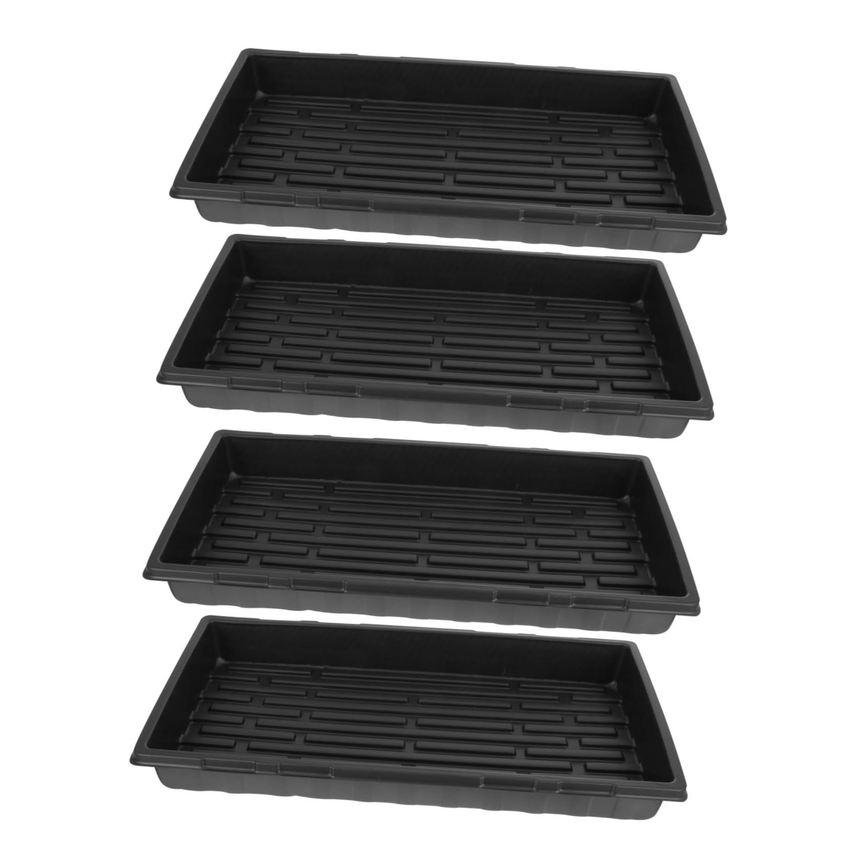 Plateaux de germination noirs en plastique pour pépinière et potager de maison