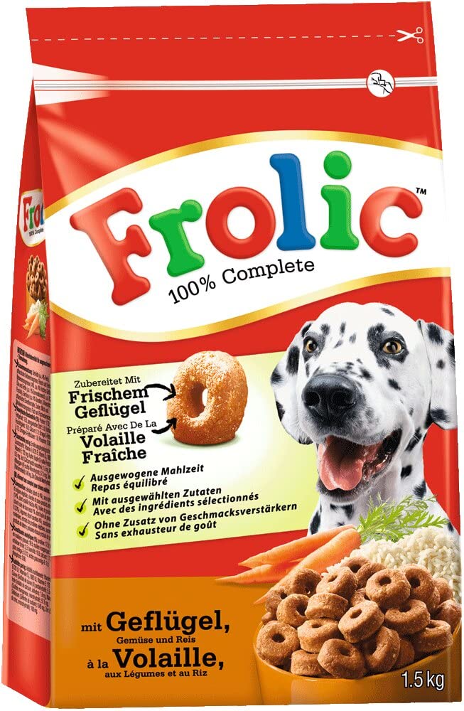 Frolic Hundefutter Trockenfutter mit Geflgel, Gemse und Reis