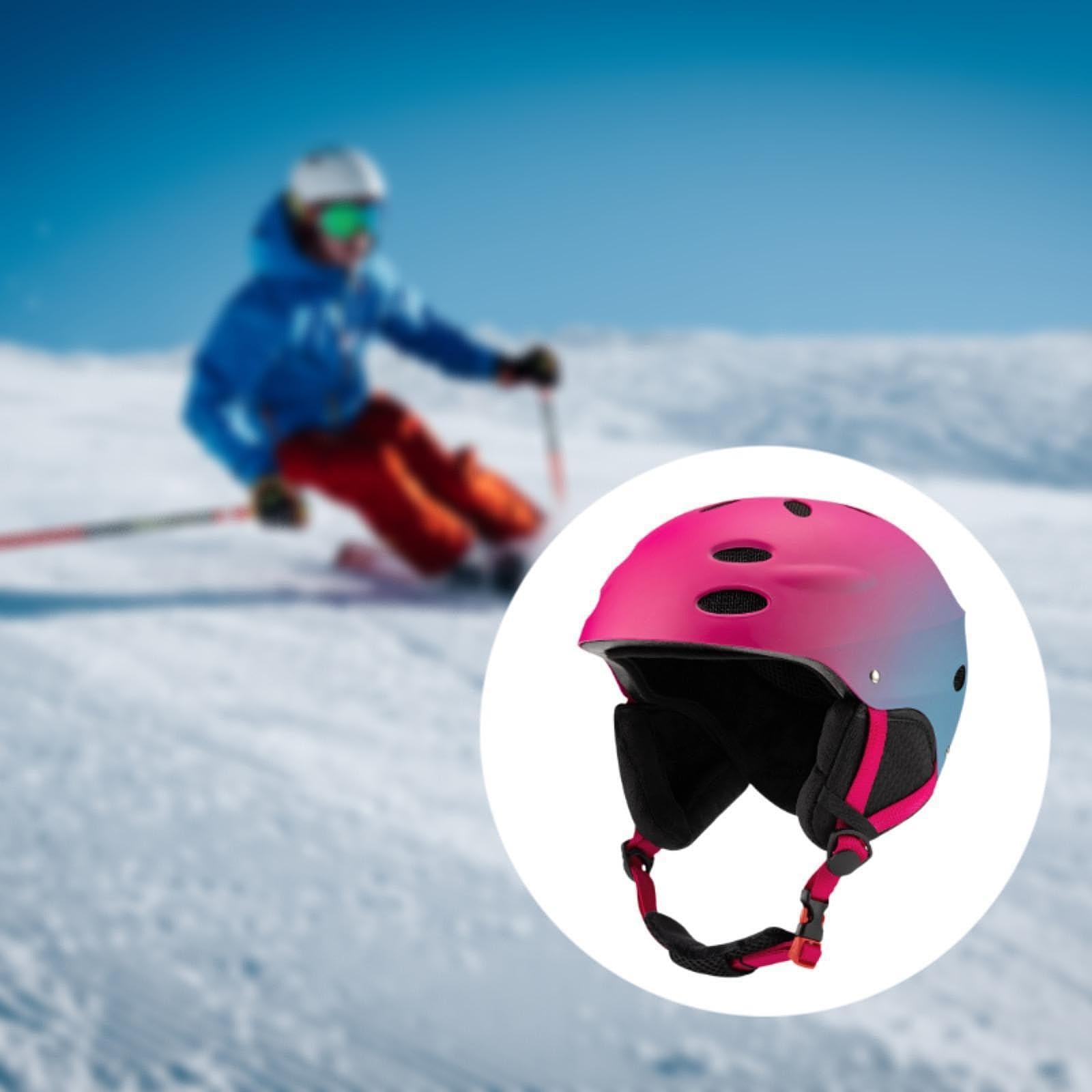 Casco de Snowboard para Deportes de Invierno con Orejeras cómodas, tamaño Ajustable para Esquiar, Snowboard, Divertido Casco de a Prueba de Viento, esquí, Deportes de