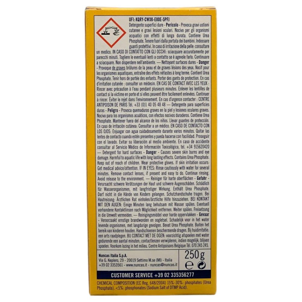 Decalcificante Lavatrice, Ultra Rapido Massima Efficacia, 250g (4 Unità)