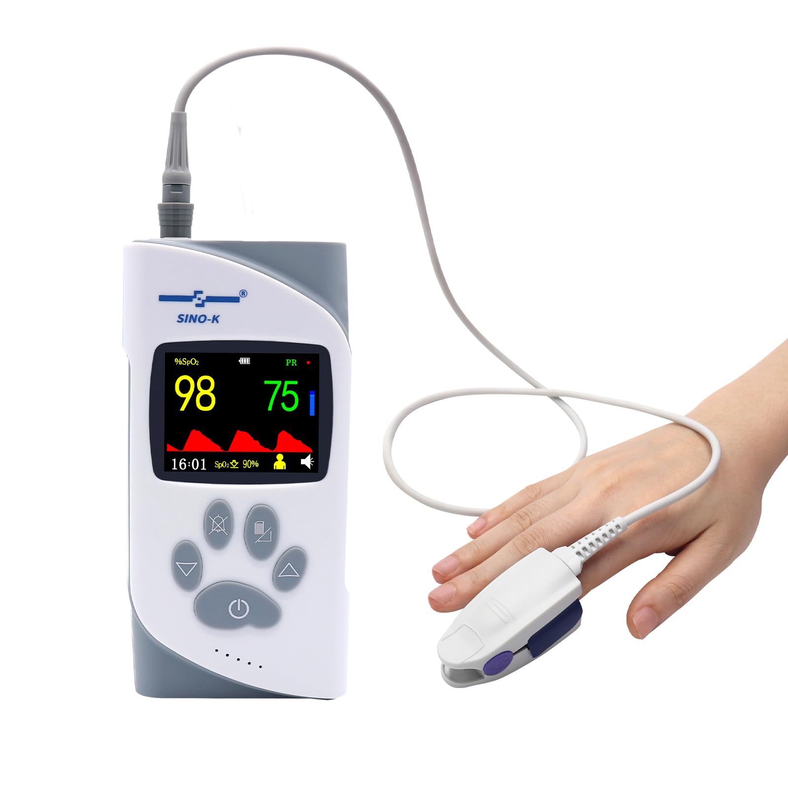 skmeditecHandheld Pulse Oximetter for Neonete Adult, Pulse Oximeter With Blood Oxygen Saturation/Heart Rate Monitor and SpO2 Levels
