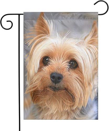 Lindest Yorkies - Banderas de jardín para interiores y exteriores, decoración navideña de poliéster, impermeable, decoración de patio, para juegos,