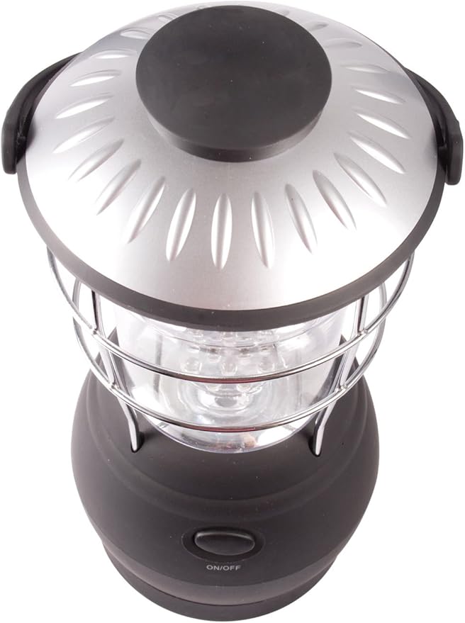 Mountain Warehouse Wind Up Lantern 12 Ultra Bright LED Bulbs Lamp, 3