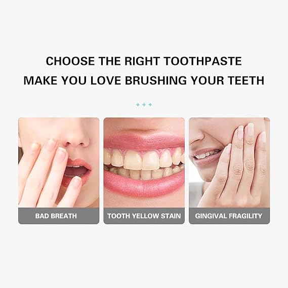 Bright White Toothpaste, Nicotinamide Dazzling White Toothpastes, Remove Tooth Stains, Fresh Breath (2PCS)