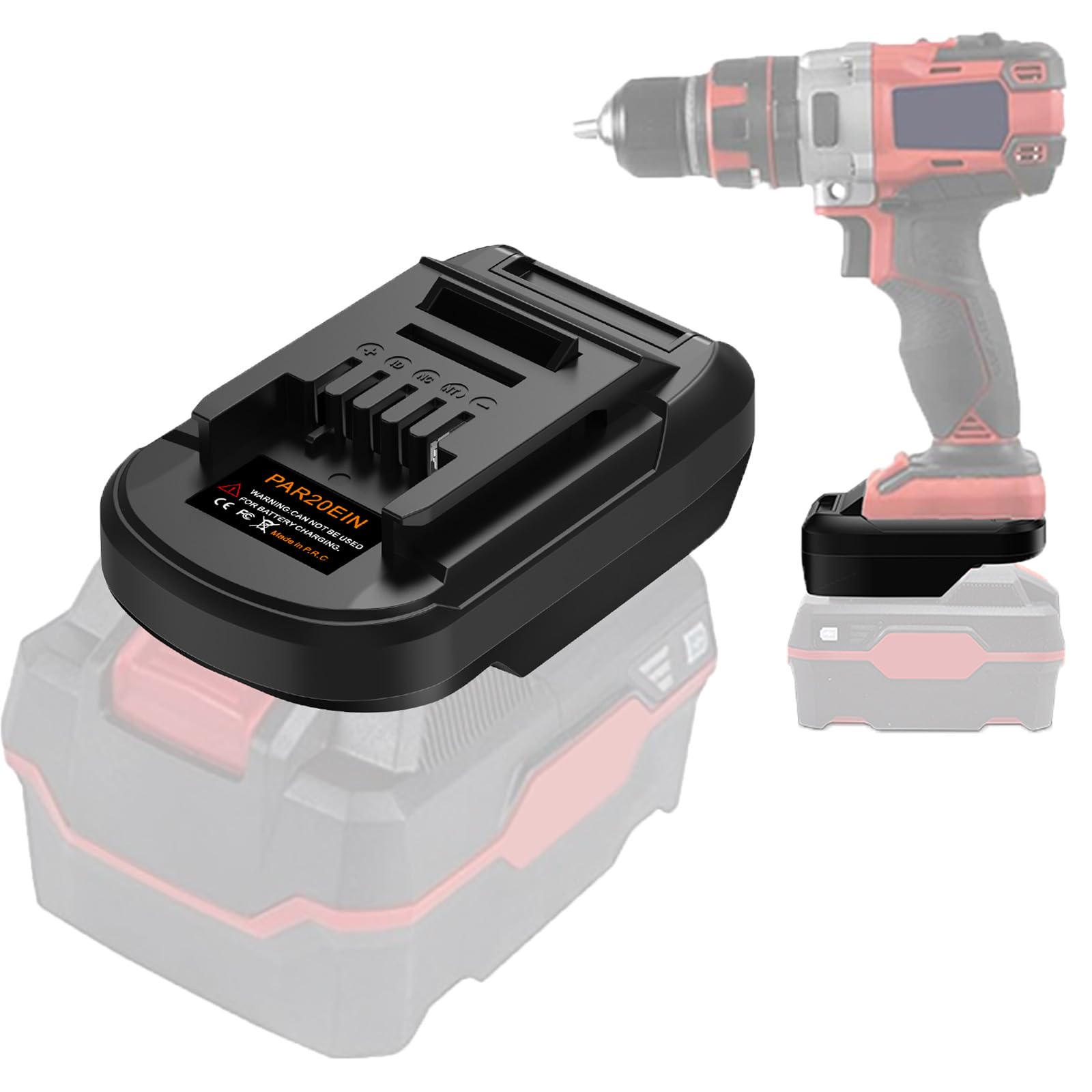 Für Parkside auf Einhell Akku-Adapter, für Parkside auf Einhell Akku-Adapter, passend für EIN.hell 18V Lithium-Akkus, Verwendung für EIN.hell 18 Volt Elektrowerkzeuge