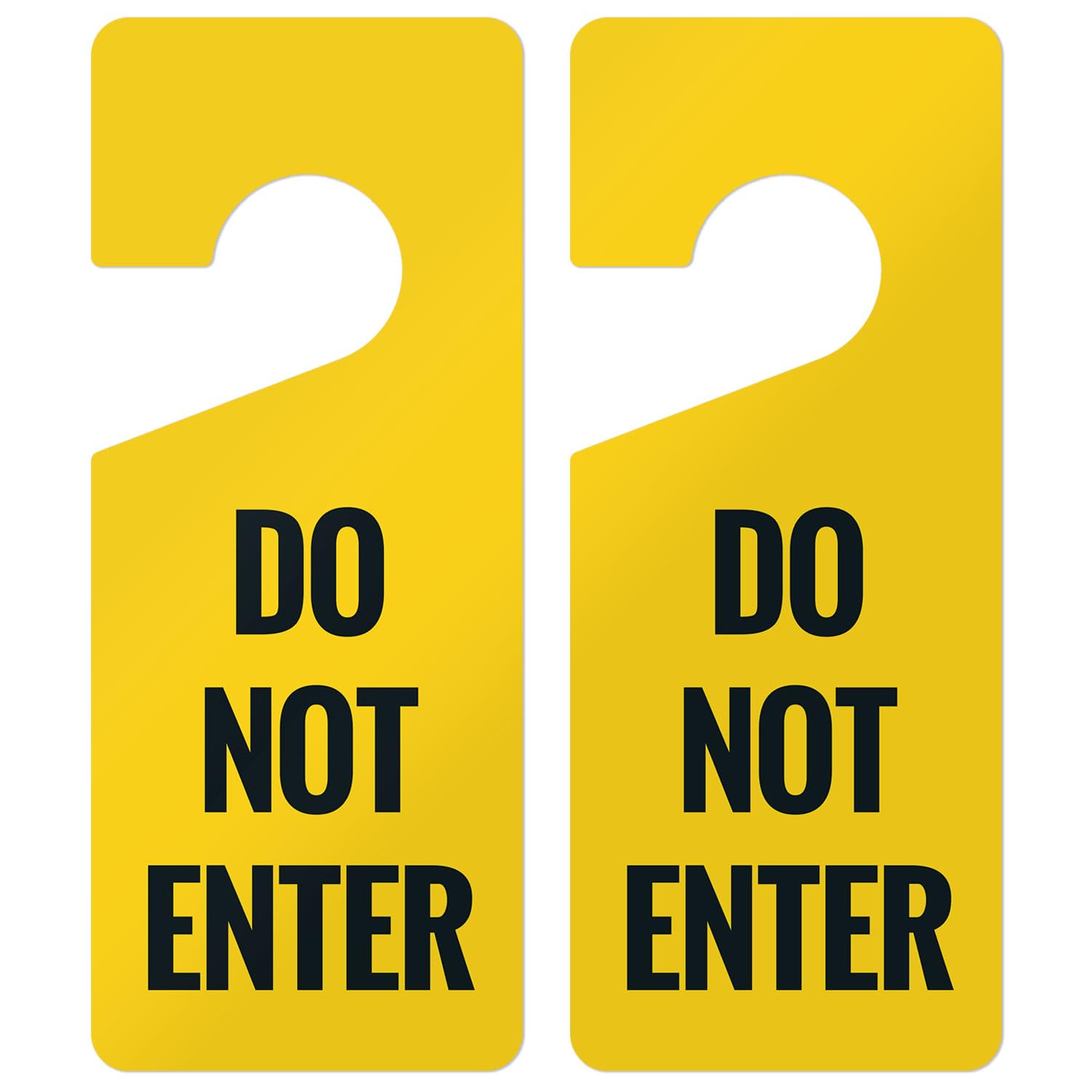Do Not Enter Hanging Door Tag, (2 Pack) 9x3 Inches, Thick HDPS (high Density polystyrene), Made in USA by Sigo Signs