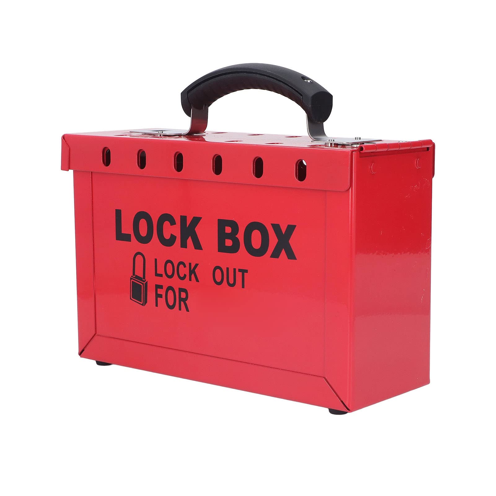 Juego de Candados de Caja de Bloqueo, Caja de Bloqueo de Grupo de Seguridad Portátil que Incluye 12 Candados de 38 Mm Y 24 Llaves (235x155x95 Mm) para Petróleo, Gas Natural, Industria Química