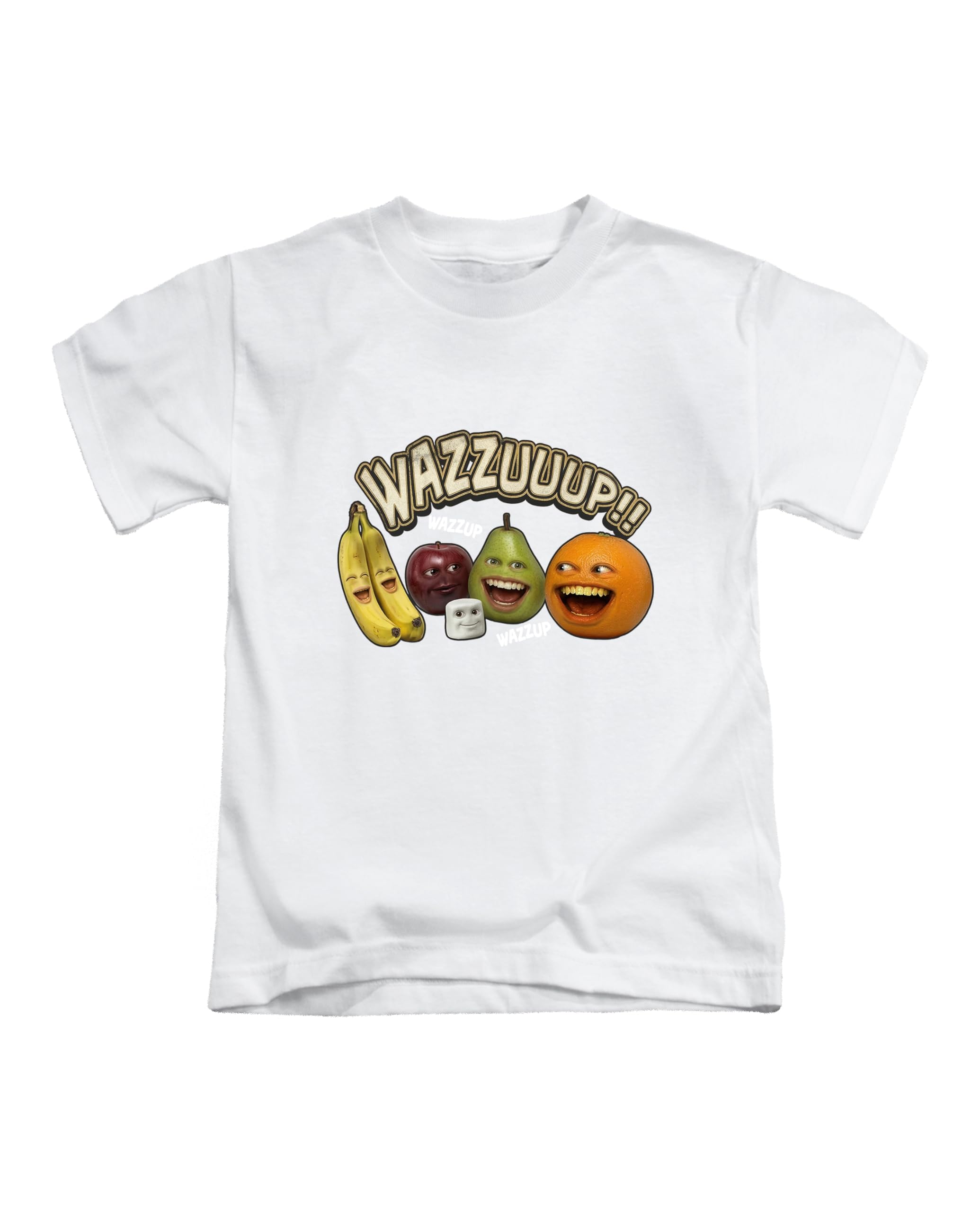 Taylor Brown Unisex White Wazzuuup Meme, Orange Meme Novelty 2000S Viral Annoying Fruit Joke Humerous Silly Weird Tee T-Shirt Funny T Shirt Top