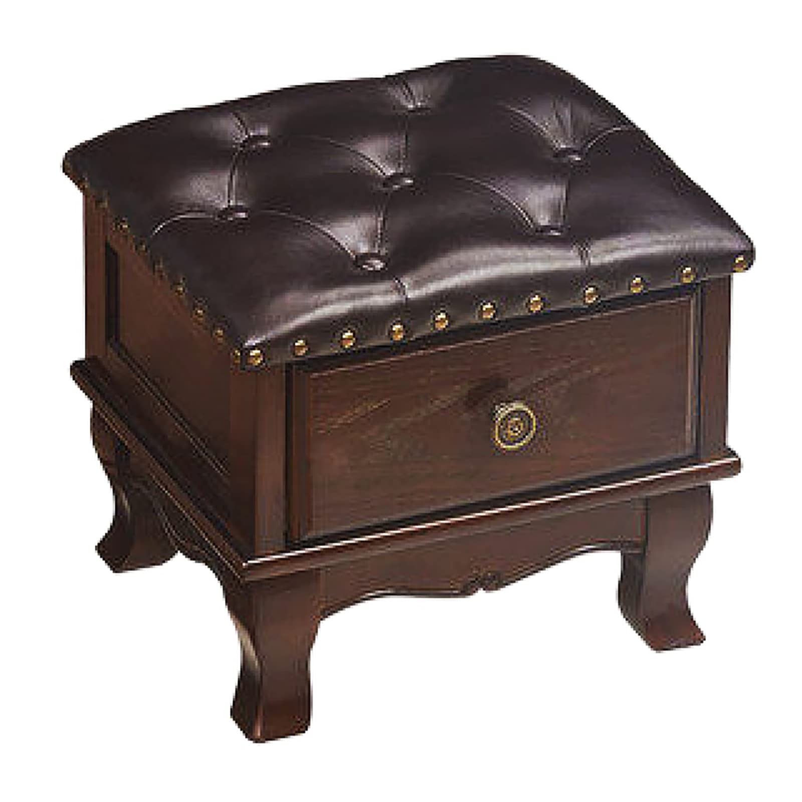 Pouf en cuir avec rangement pour éliminer le désordre du salon