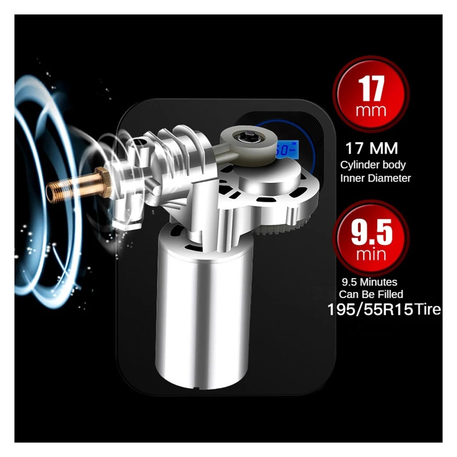 Bomba De Aire Para Coche Compresor Digital Inalámbrico/con Cable 150 PSI