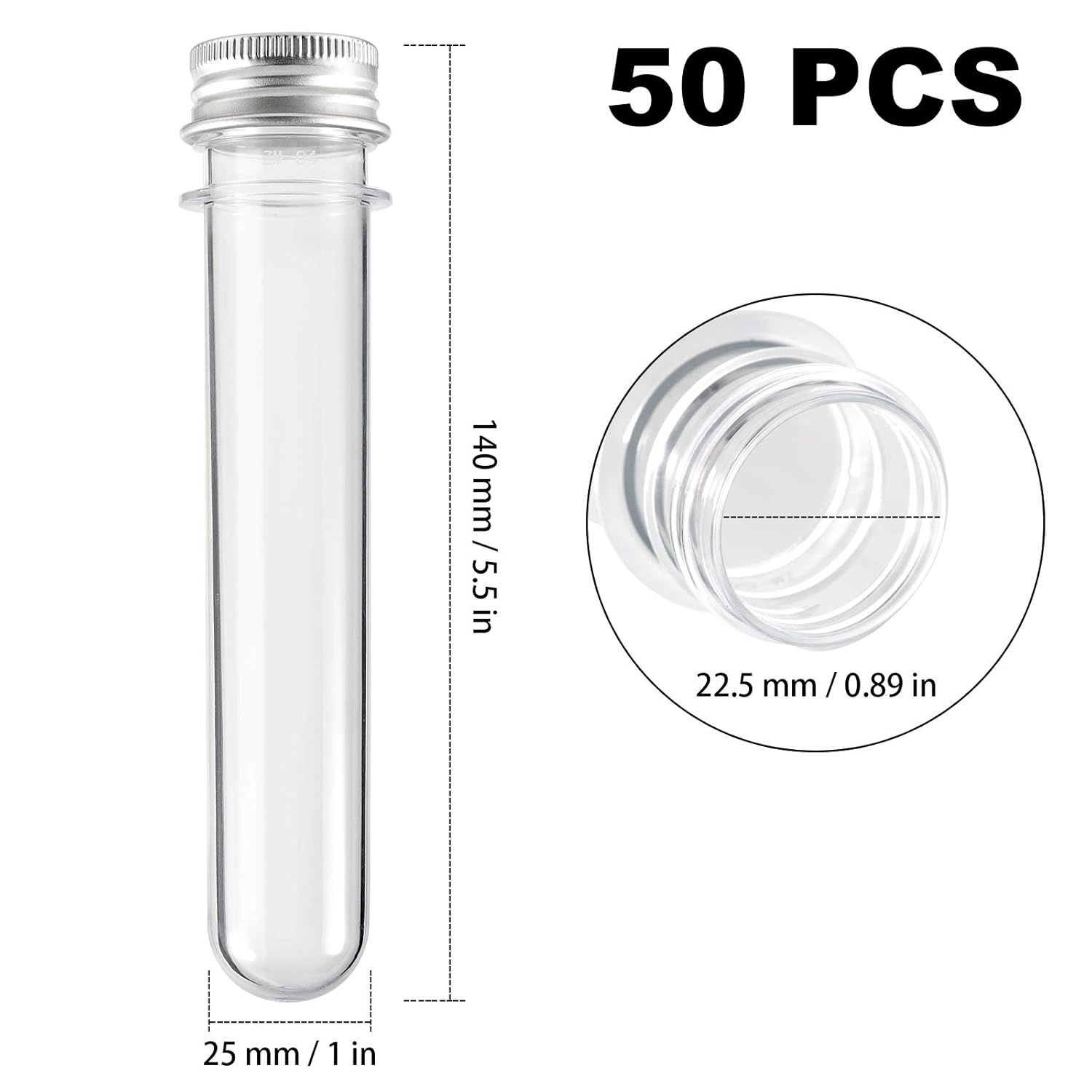 Exсluѕіvе Dіѕсоunt 70% Prісе HOZEON 50 PCS 5.5 x 1 inch Clear Plastic Test Tubes with Caps, 40 ml Test Tubes with 50 PCS Sealing Protection Sheets for Plants, Scientific Experiments Candy Storage, Powders, Spices, 140 x 25 mm TOP оƒƒERS HOZEON 50 PCS 5.5 x 1 inch Clear Plastic Test Tubes with Caps, 40 ml Test Tubes with 50 PCS Sealing Protection Sheets for Plants, Scientific Experiments Candy Storage, Powders, Spices, 140 x 25 mm