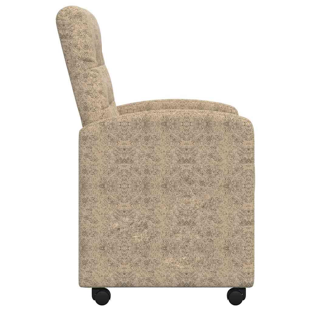 Chaises de Salle à Manger avec Roues 2 Pièces Cuir Synthétique