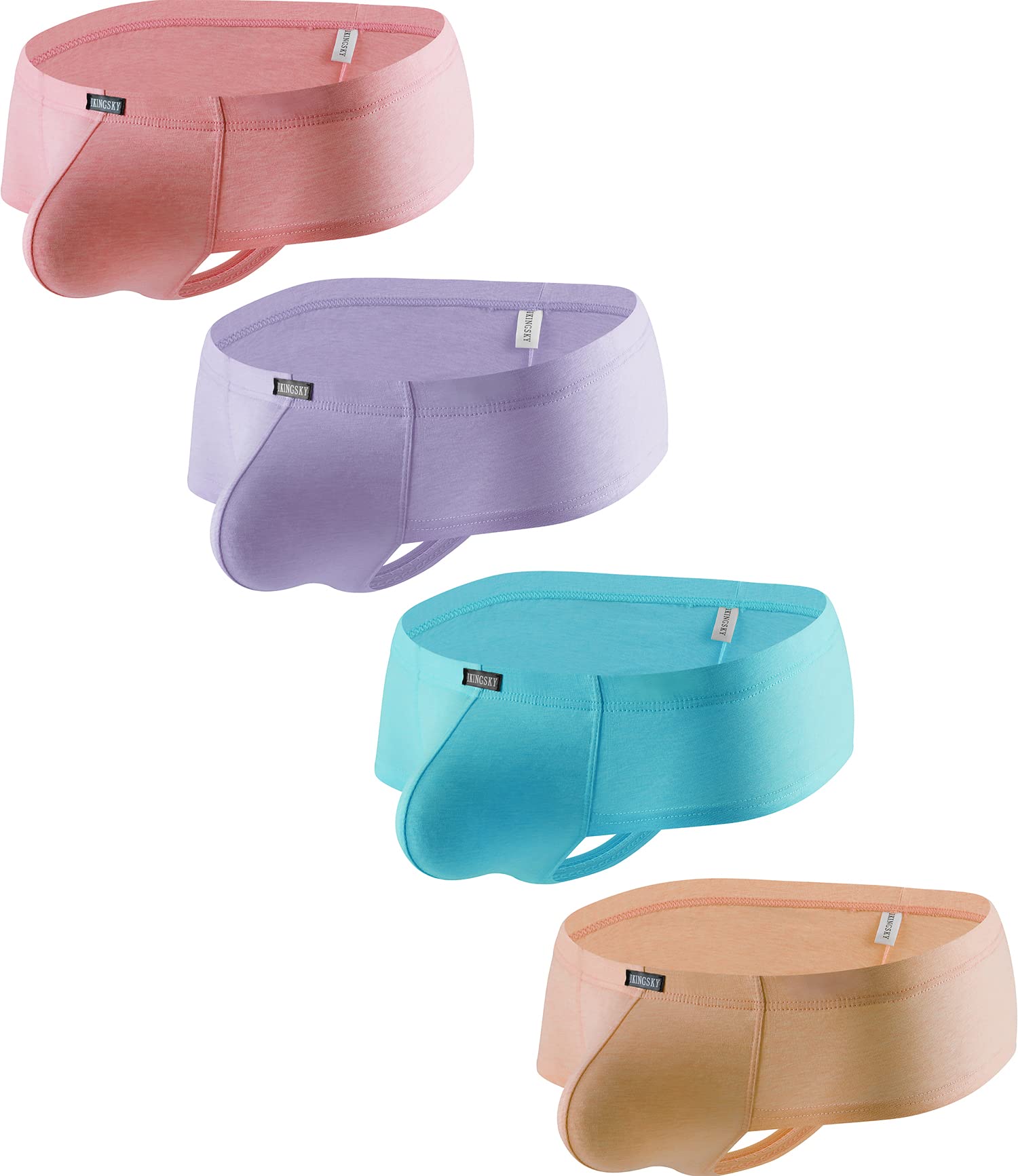 Men's Cotton Cheeky Boxer Briefs Sexy Brazilian Back Mens Underwear Low Rise Mini Cheek Thong Soft Under Panties