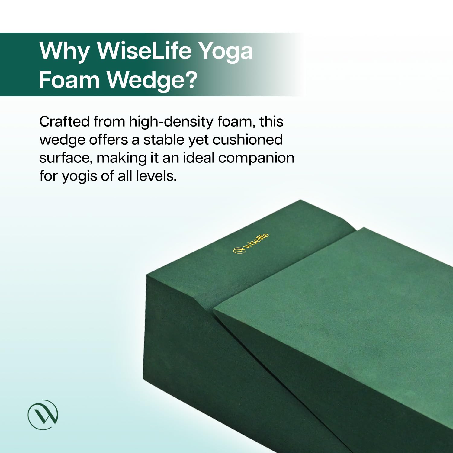 WiseLife Yoga Foam Wedge Blocks, Non-Slip block for Squats, Strength Training, Back Support, Lower Leg, Workout, Exercise, Stretching, Knee Pad | Yoga Props & Accessory (Green-Set of 2) 4
