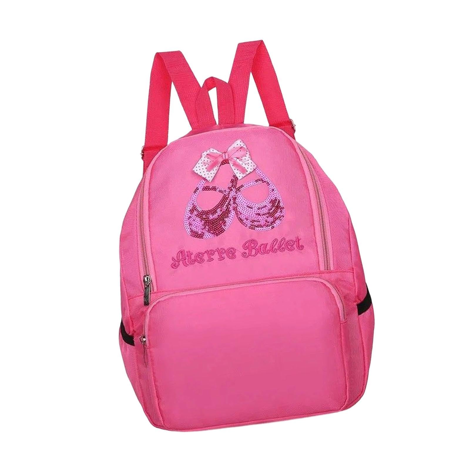 cute ballet dance backpack for little girls for latin dancing little dancers rose pink|clothing, shoes & accessories|kids|backpacks & bags