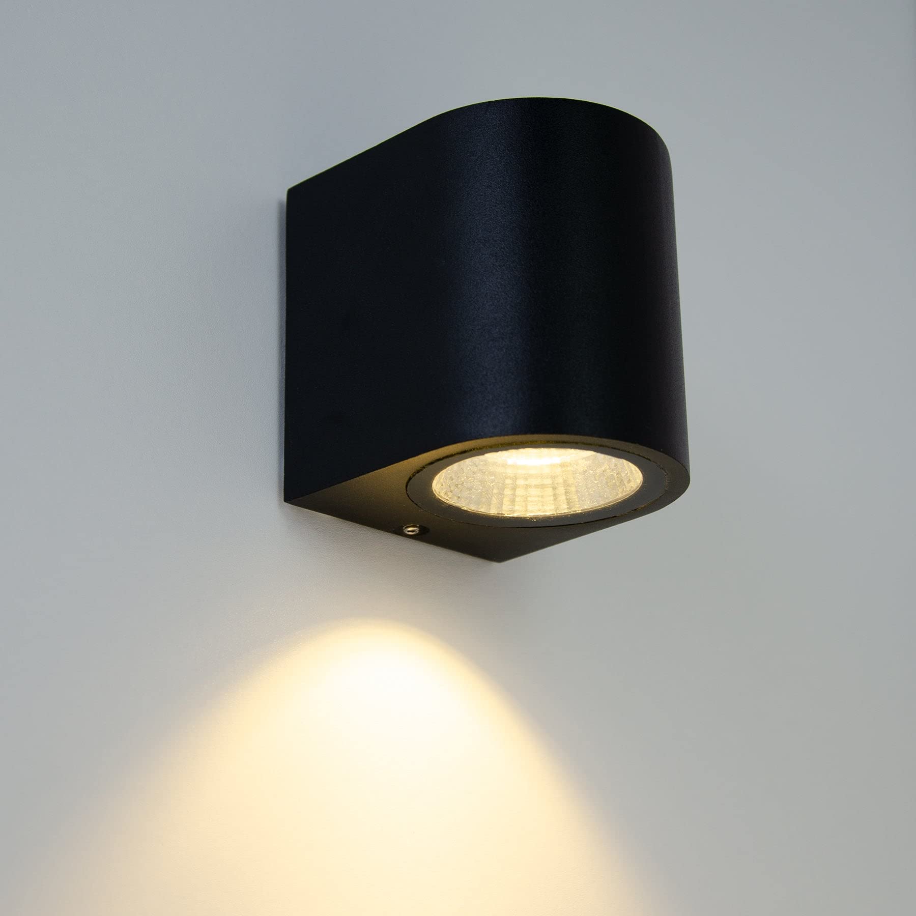 G.W.S® 5W Black Modern LED Sconce IP54 Indoor/Outdoor Wall Down Light Warm White 3000K (WL-B2-D-WW)