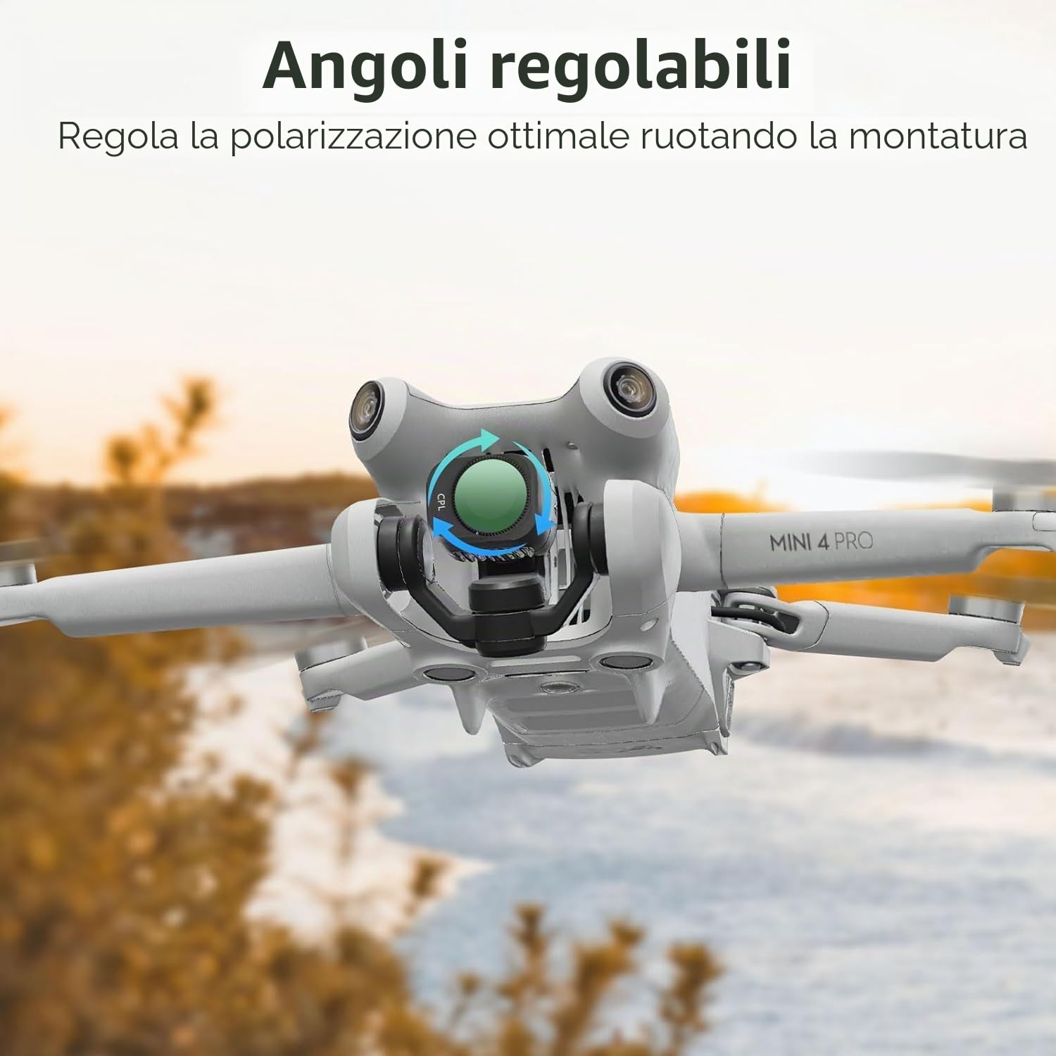 FPVtosky Mini 4 Pro set di filtri, mini 4 filtri ND multistrato, set di filtri CPL per droni DJI Mini 4 Pro, confezione da 6 (CPL, ND16, ND32, ND64, ND128, ND256)