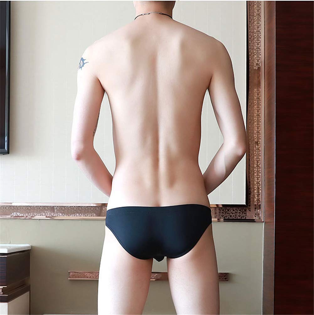 Perizoma Senza Cucure In Seta Di Ghiaccio Da Uomo Intimo Sexy U Slip A Marsupio Convesso Mutande A Va Bassa Mutandine Estive Lisce Da Uomo - Foto 3