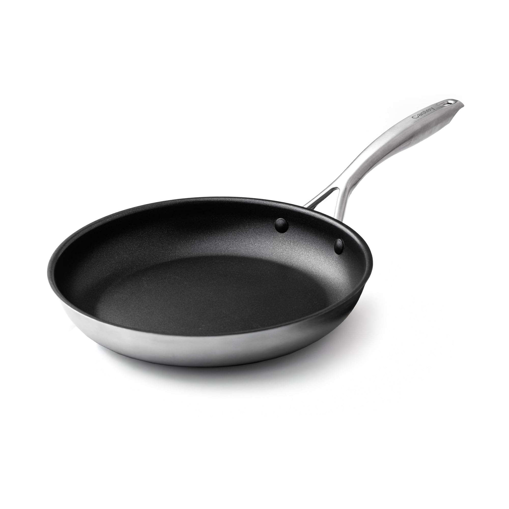 Castey - Sartén Antiadherente Inox Essentials, Modelo EA-S26, Color Plata, Tamaño 26 cm, Acero inoxidable Revestimiento Antiadherente, Apta para Todas las Cocinas, Recubrimiento Durión
