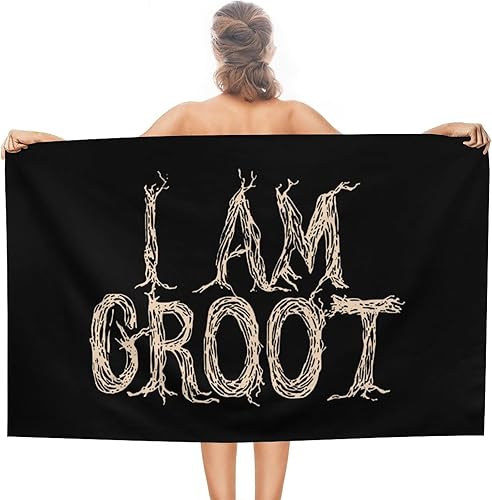 I Am Groot - Toalla de playa para adultos, sin arena, de secado rápido, para piscina, manta de playa