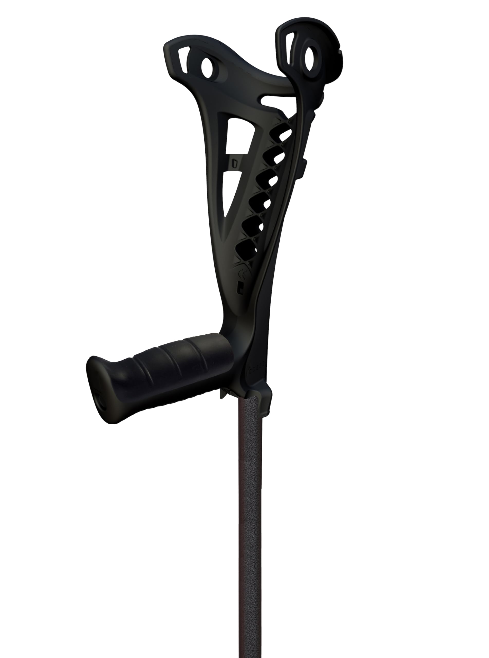 Identités, Béquilles Ultra-Légères en Aluminium SafeWalk, Fabrication Française, Hauteur Réglable, Embout Amortissant, Système d’Accroche Auto-portant, Noir