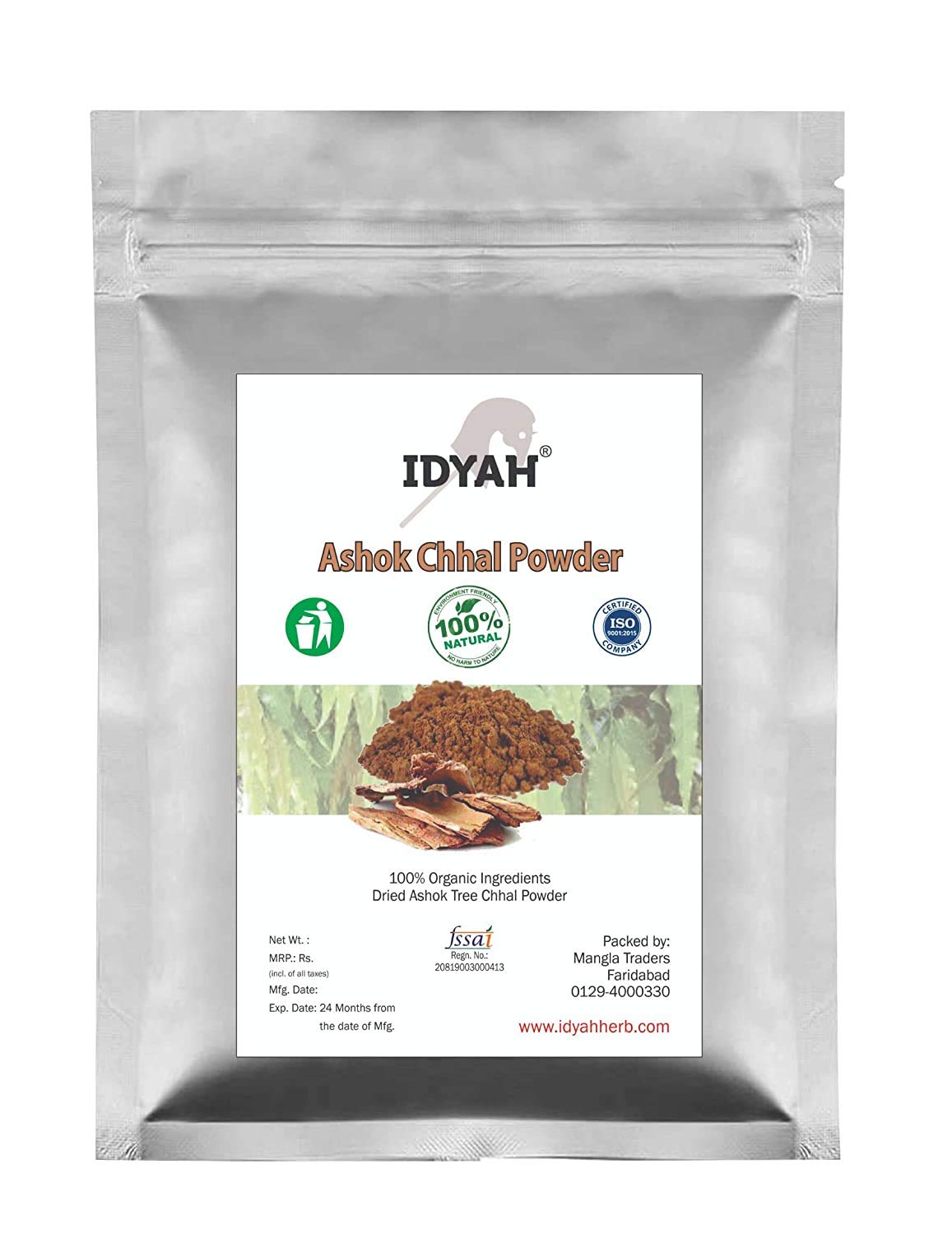 Idyah Ayurvedic 100% Natural Ashok Chhal -Bark Powder -Saraca Asoca Powder 100 GM (Natural)