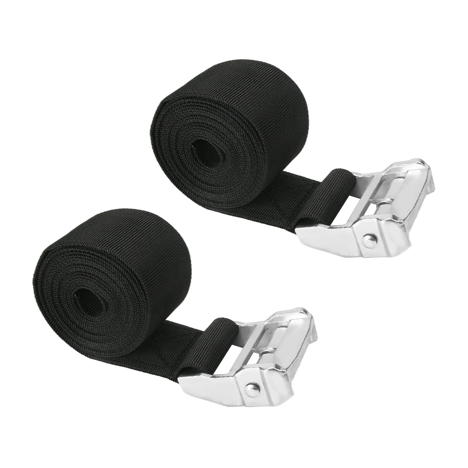 Yinpecly Lashing Strap 2" x8.2ft Adjustable Tie Down Cam Straps Cargo Packing Strap with Buckles up to 1102lbs for Kayak, Roof Racks, Motorcycle, Car,