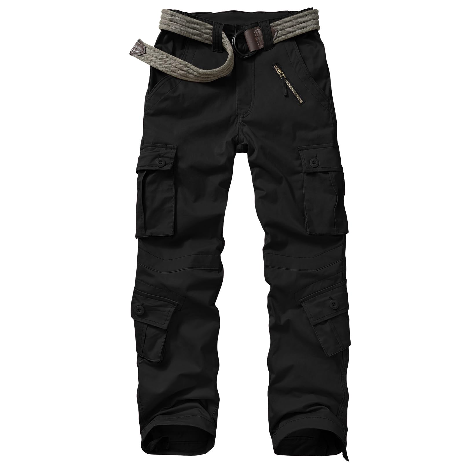 Alfiudad Womens Fleece Lined Insulated Snow Ski Cargo Pants Winter Warm Hiking Pants Outdoor Softshell