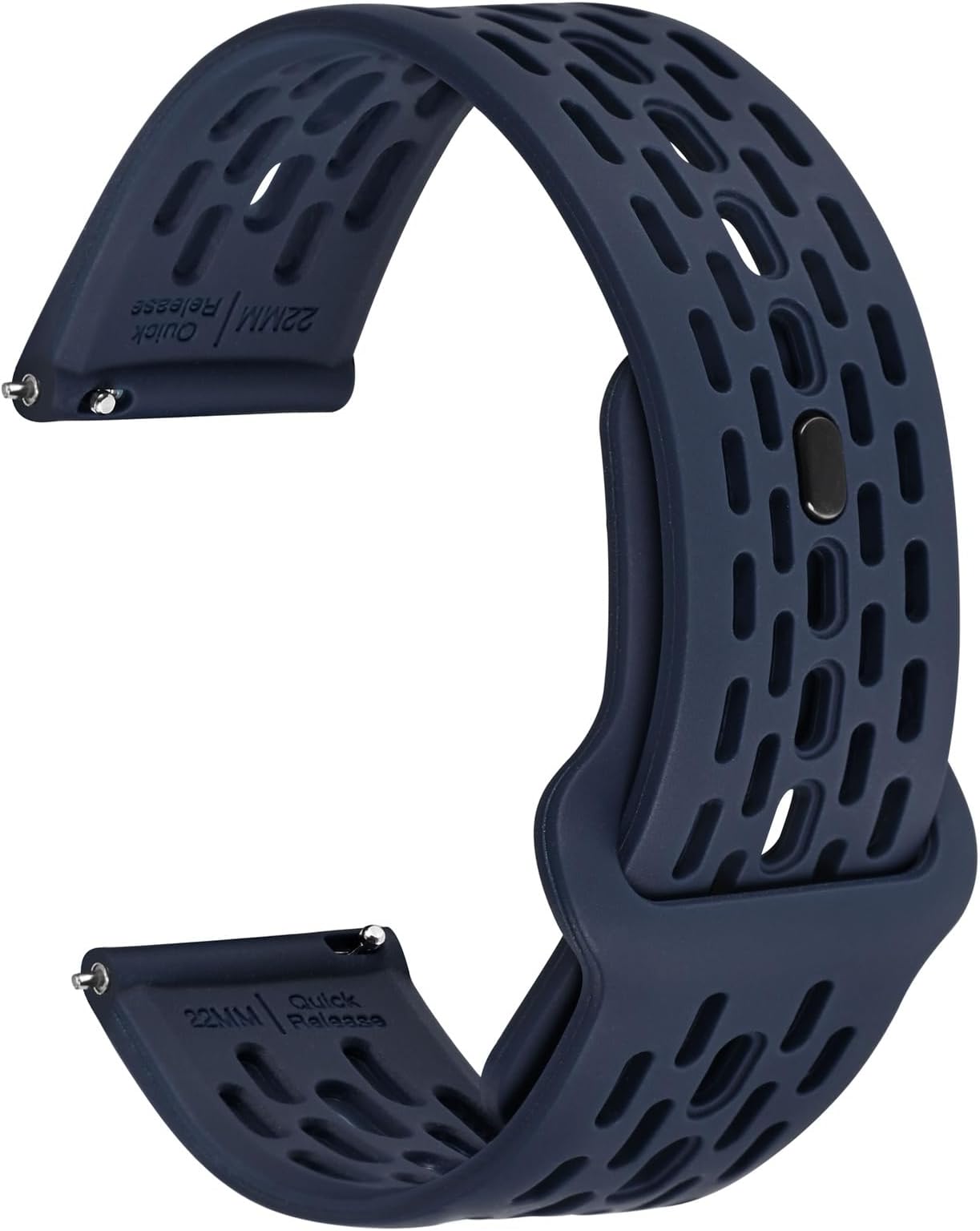 Breathable Hollow Silicone Watch Straps, Comfortable Replacement Bands for Men and Women, Quick Release, 18mm 19mm 20mm 21mm 22mm