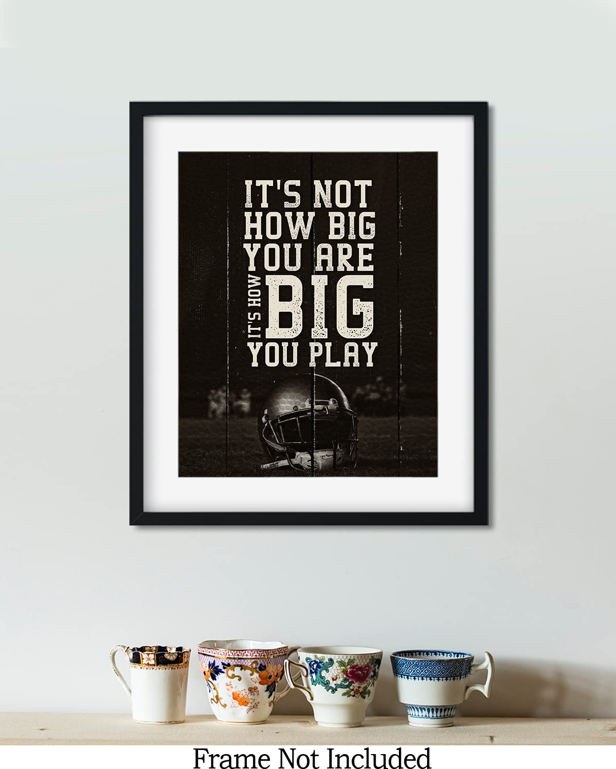 Arte de pared inspirador de fútbol para niños, habitación de niños, habitación familiar o sala de juegos, cueva de hombre, guarida, decoración de habitación adolescente, regalo de decoración del