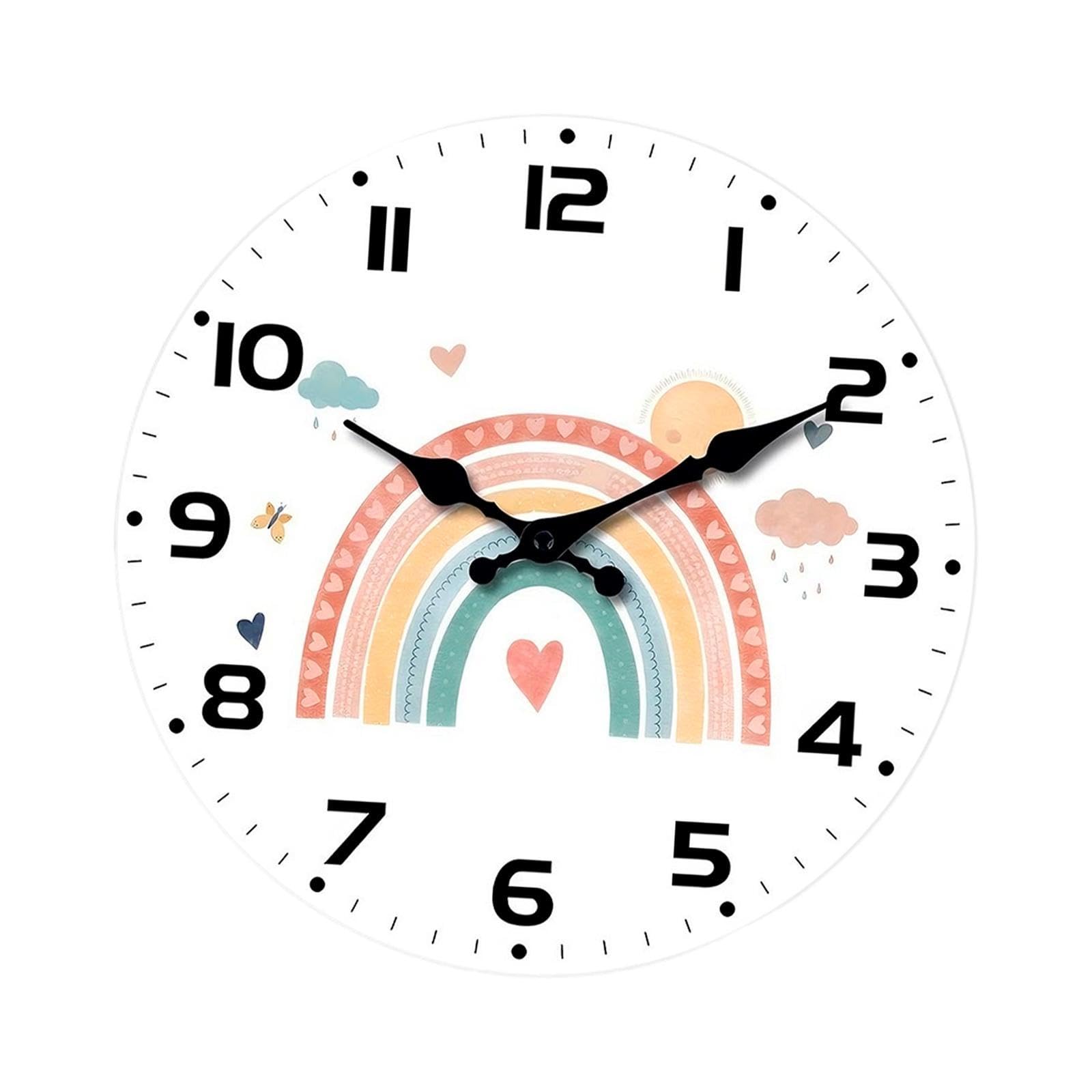 Horloge murale silencieuse pour chambre et bureau éliminant le tic-tac