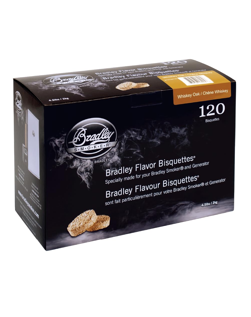Bradley Whiskey Oak Bisquettes - 120 pack