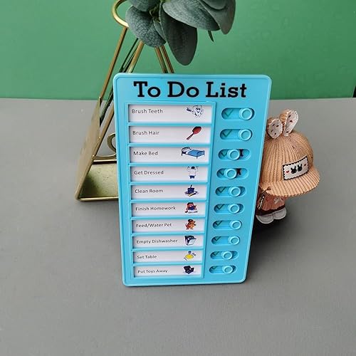 Miniatura 4 de Tablero de lista de verificación de 2 piezas, tabla de tareas con 4 tarjetas en blanco para niños, lista de verificación diaria para adultos,