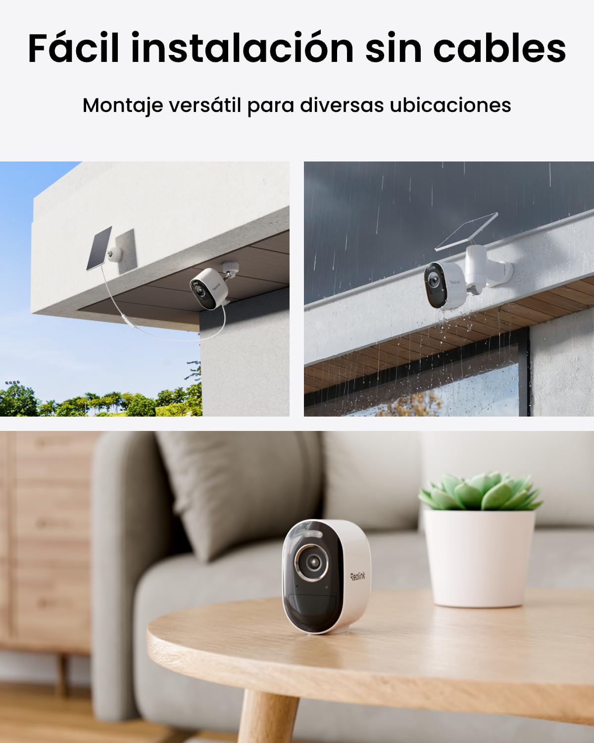 Reolink 5MP Sistema de Cámaras de Seguridad, Inalámbricas para Exteriores | Almacenamiento Cifrado, Detección IA, Visión Nocturna en Color, Audio Bidireccional, Hub Mini+2x Argus 3 Pro+Solar Panel Lite