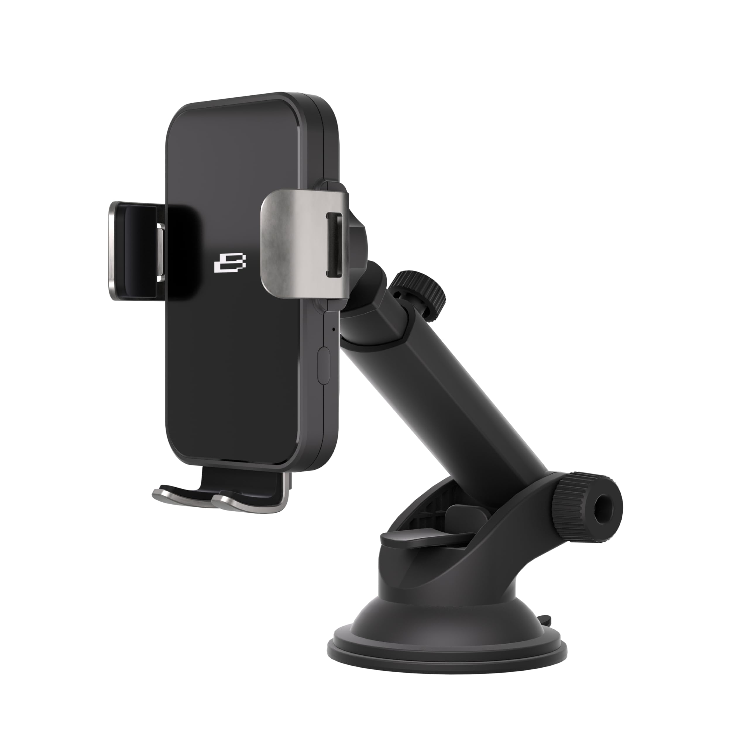 BracketronPwrUp Auto 15W Qi Fast Wireless Charging Car Mount Dashboard Windshield Air Vent Cell Phone Charger Cellphone Holder Desk Night Stand