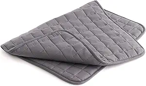 YnM Portable Weighted Lap Blanket for Adults and Kids, Perfect for Relaxation, Lounging, Napping, Sleeping & Travel(29x24 Inches, 7 Pounds, Dark Grey)
