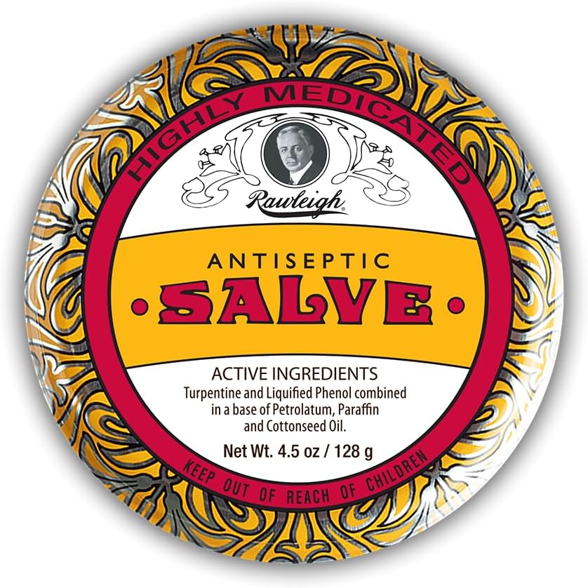 Rawleigh Antiseptic Salve Big Tin 4.5 oz (Pack of 6) Bed