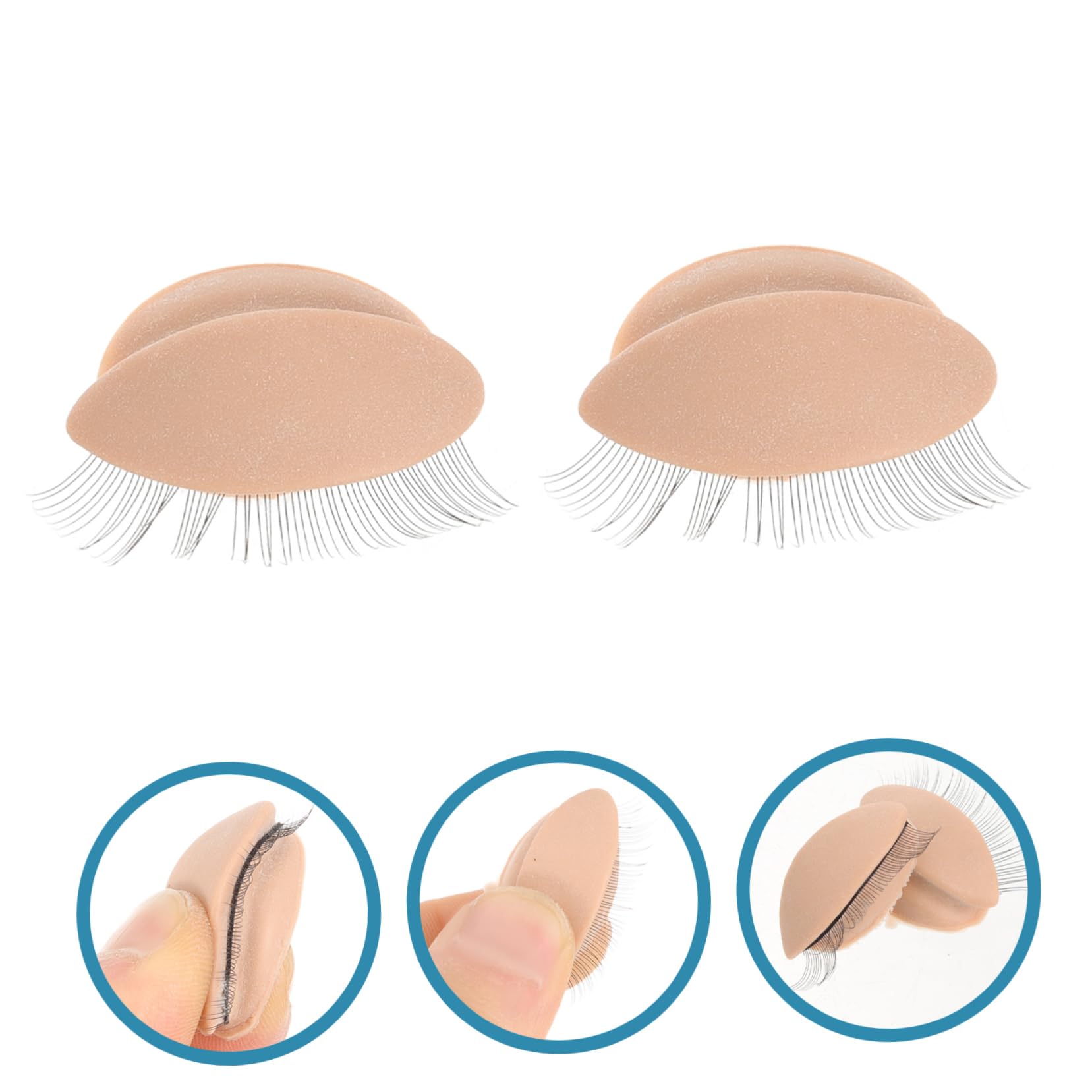 Baluue 15paare Abnehmbare Realistische Augenlider Mit Wimpern Für Training Von Wimpernverlängerungen Praktischer Übungskopf Für Mannequin-training